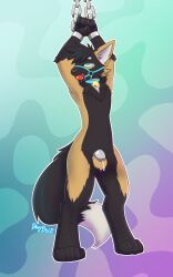 davyboi, anthro, ball_gag, balls, bdsm