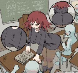 history_teacher_(lowgradef), lowgradef_(copyright), pantsu_ripper, 1girls, 3boys