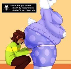 kris_(deltarune), toriel, deltarune, cpt-pop, 1boy