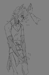 lukai_hwei, league_of_legends, accidental_erection, blush, demon
