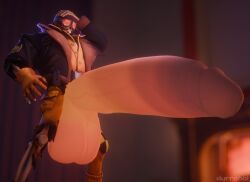 deadman_danny, deadlock, durrobol, 1boy, balls
