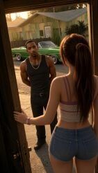 carl_johnson, kasumi_(doa), dead_or_alive, grand_theft_auto, grand_theft_auto:_san_andreas
