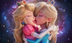 2girls, female, female_only, gold_crown, lesbian