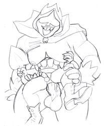 jevil_(deltarune), king_(deltarune), king_spade, deltarune, naughtypelli