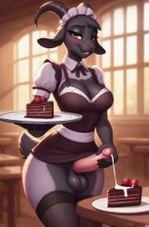 anthro, anthro_futa, anthro_only, balls, black_clothing