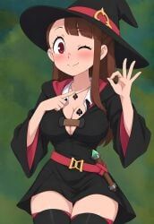 atsuko_kagari, little_witch_academia, bitch, blush, breasts