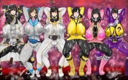 ahim_de_famille, fueki_koyomi, gokai_pink, hanaori_kotoha, kamen_rider_nadeshiko