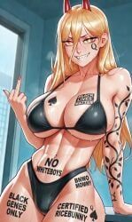 power_(chainsaw_man), black_lives_matter, blacked, chainsaw_man, bbc-chan_style