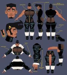 bruno_(cxckparty), cxckparty, arm_hair, ass, belt