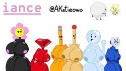 bubble_(bfdi), fanny_(bfdi), flower_(bfdi), iance_(bfdi), lightning_(bfdi)