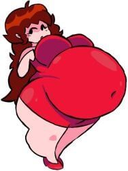 girlfriend_(friday_night_funkin), friday_night_funkin, gh_07_09, auburn_hair, belly_button
