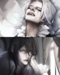 fyodor_dostoevsky, nikolai_gogol, bungo_stray_dogs, dark_hair, dominant_stare