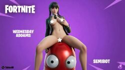 jenna_ortega, llama_(fortnite), semibot, wednesday_addams, wednesday_addams_(fortnite)