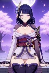raiden_shogun, genshin_impact, patreon, digitalwaifugallery, 1girls