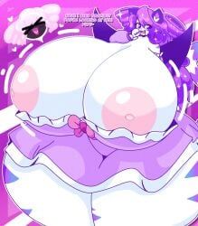 character_request, sana_(kjssb5), dewbber, 2girls, absorption_vore