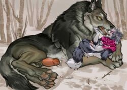 ronoweli, 4_toes, animal_genitalia, animal_penis, anthro