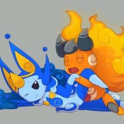 marinmizu_(the_battle_cats), the_battle_cats, giratina_(artist), anthro, anthro_on_anthro