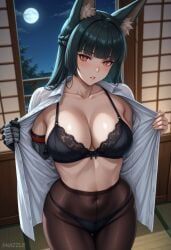 hoshimi_miyabi, zenless_zone_zero, snazzdaz, snazzle, animal_ear_fluff
