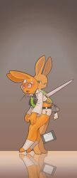 him_army, 3_toes, abdominal_impalement, anthro, anthro_death