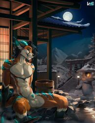 mythology, vesper_art, animal_genitalia, anthro, balls