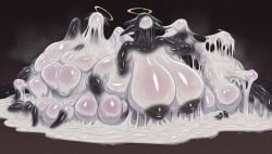 1girls, absorption, assimilation, body_horror, breasts