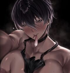 original, kobun0, 1girl, apron, armpit_crease