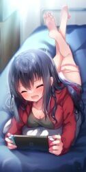 nintendo_switch, amatsuji, 1girl, aniki_(yukata_to_rape_to_aniki_to_ore_to.), ass