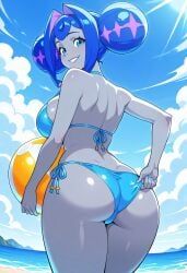 princess_guinevere, glitch_productions, knights_of_guinevere, adjusting_bikini, beach