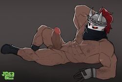 jcblaze, arm_hair, balls, bara, chest_hair
