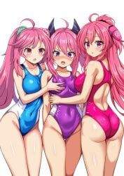 grace_(sound_voltex), rasis, sound_voltex, 3girls, :o