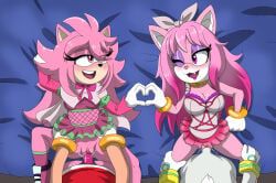 amy_rose, emzberry, fan_character, silver_the_hedgehog, sonic_oc