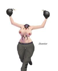 beheaded_kamikaze, serious_sam, ekventor, 1girls, arms_up
