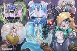 midnite_(mario_+_rabbids), rabbid, rabbid_rosalina, super_mushroom, mario_(series)