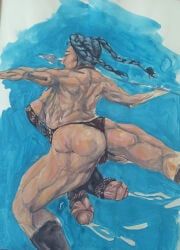 lief01, amazon, amazonian, big_cock, blue_hair