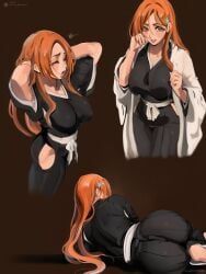 inoue_orihime, bleach, shinjinou, 1girls, ass