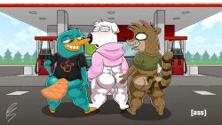 brian_griffin, perry_the_platypus, rigby_(regular_show), cartoon_network, disney