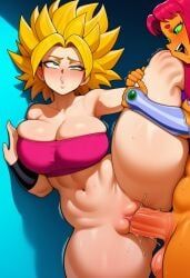 caulifla, koriand'r, starfire, starfire_(teen_titans), dragon_ball_super