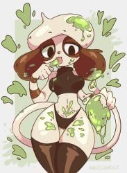 smeargle, pokemon, 100licorice, anthro, arrow_pointing_to_crotch