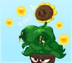 flower-pot_(pvz), sun_(pvz), sunflower_(pvz), electronic_arts, plants_vs._zombies