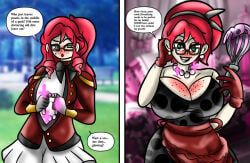 gaminglover, apron, before_and_after, big_breasts, breast_expansion