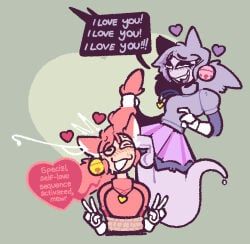 irritable_ghost_(deltarune), mad_mew_mew, pink_(deltarune), deltarune, deltarune_chapter_5