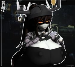 alice_(murder_drones), murder_drones, frijtek, clothed, female