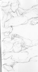 roronoa_zoro, smoker_(one_piece), one_piece, 2boys, abs