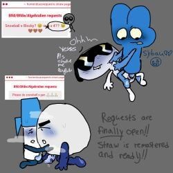 four_(bfb), nine_(bfb), pen_(bfdi), snowball_(bfdi), battle_for_dream_island