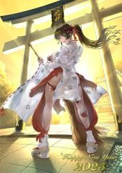 chinese_zodiac, new_year, original, chichimaro, 1girl