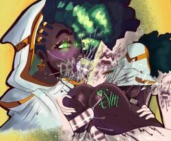 senna_(league_of_legends), 2xko, league_of_legends, grandarcch, african_female