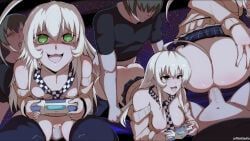 nyaruko, haiyore!_nyaruko-san, orphen_(pink_seito), 1boy, 1girl