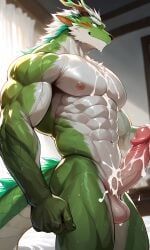 1boy, abs, anthro, bara, buff