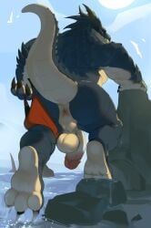 mythology, kogito, 3_toes, anthro, anus