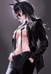shiori_novella, hololive, hololive_english, navel_rennat, 1girls